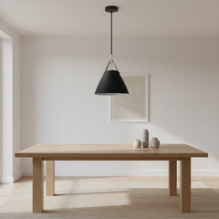 Vintage Industrial Pendant Light With Leather And Iron For Kitchen