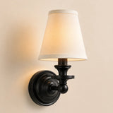Vintage linen shade wall sconce detail view 26 showing finish and construction