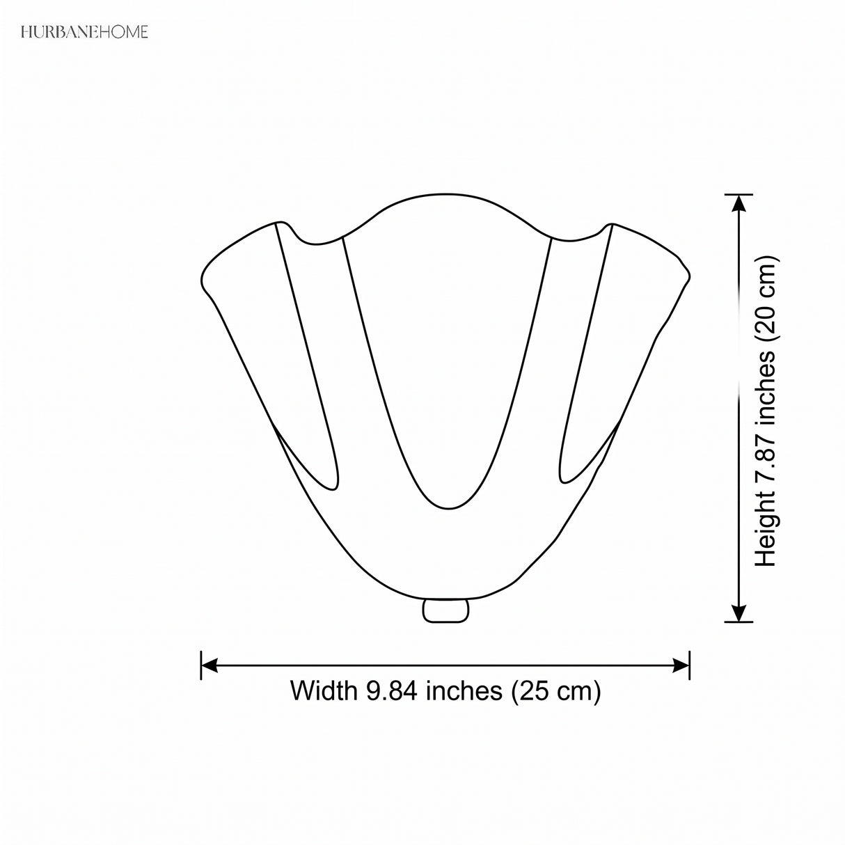 Dimension diagram: frosted glass wall sconce, width 9.84 inches, height 7.87 inches