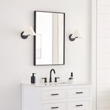 Burke Wall Sconce Modern Linen Shade LED Dimmable Metal Fixture