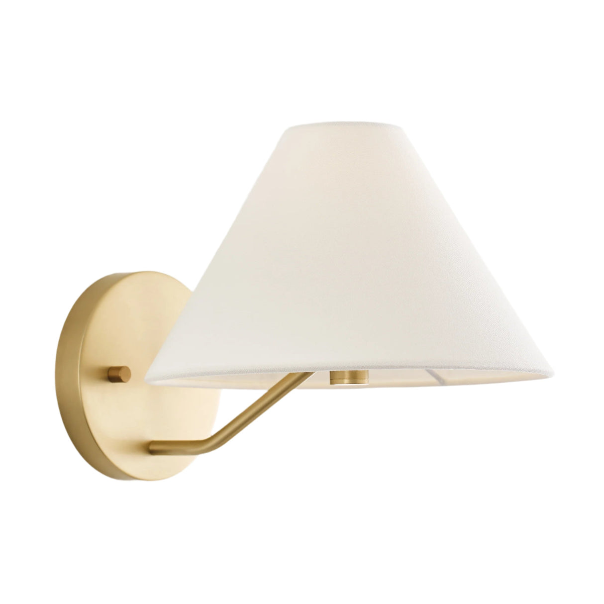 Burke Wall Sconce Modern Linen Shade LED Dimmable Metal Fixture