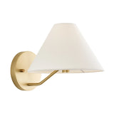 Burke Wall Sconce Modern Linen Shade LED Dimmable Metal Fixture