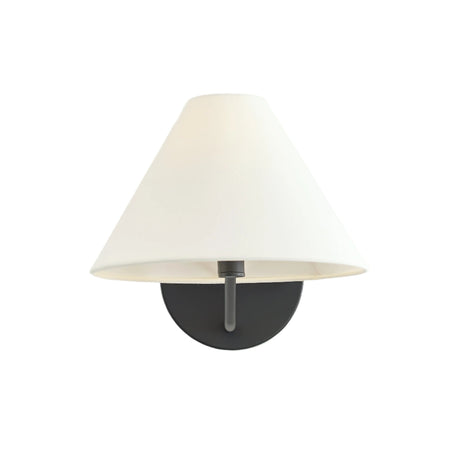 Burke Wall Sconce Modern Linen Shade LED Dimmable Metal Fixture