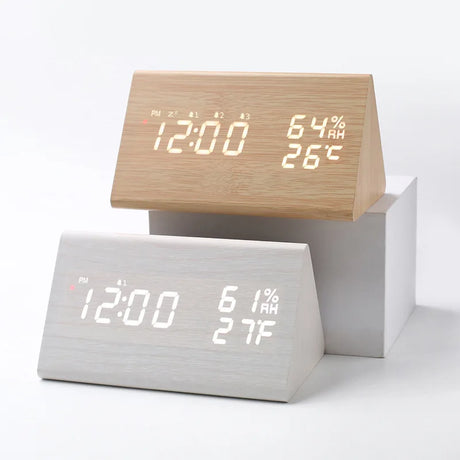 Voice control backlight LCD clock with night light feature