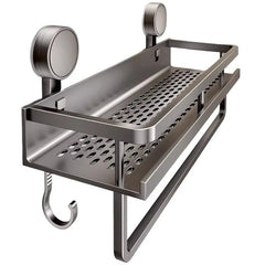Wall Mounted Bathroom Caddy - Rustproof Metal Shower Organizer with Hooks - Metal Shower Caddy Hanging - Hurbane Home