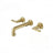 Wall Mounted Bathroom Faucet – Brass Dual Handle Hot Cold Mixer - Wall Mount Bathroom Faucet - Hurbane Home