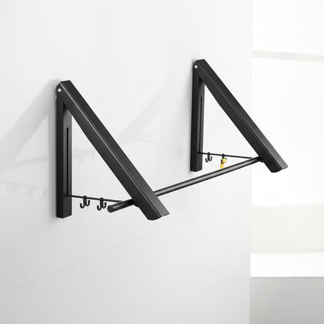 Wall Mounted Foldable Cloth Dryer - Space - Saving, Adjustable Laundry Drying Rack - folding drying rack - Hurbane Home