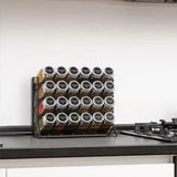 Wall Mounted Spice Rack - 4 Tier Metal Cabinet Organizer Stand - Spice Rack Cabinet - Hurbane Home
