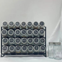 Wall Mounted Spice Rack - 4 Tier Metal Cabinet Organizer Stand - Spice Rack Cabinet - Hurbane Home