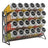 Wall Mounted Spice Rack - 4 Tier Metal Cabinet Organizer Stand - Spice Rack Cabinet - Hurbane Home