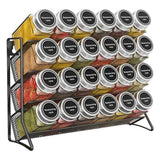 Wall Mounted Spice Rack - 4 Tier Metal Cabinet Organizer Stand - Spice Rack Cabinet - Hurbane Home