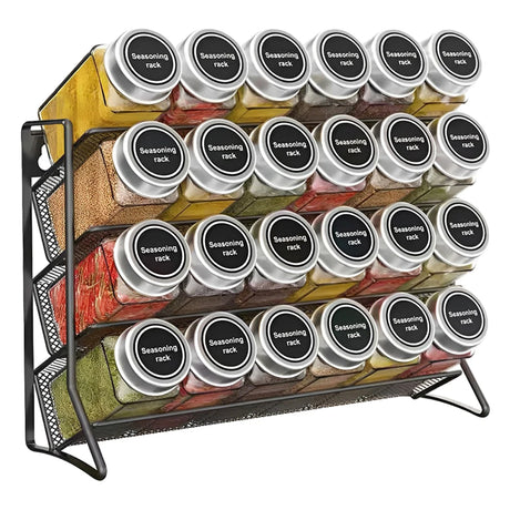 Wall mounted spice rack for kitchen cabinets