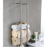 Wall Mounted Towel Storage – Stainless Steel Rolled Towel Organizer Rack - Hurbane Home