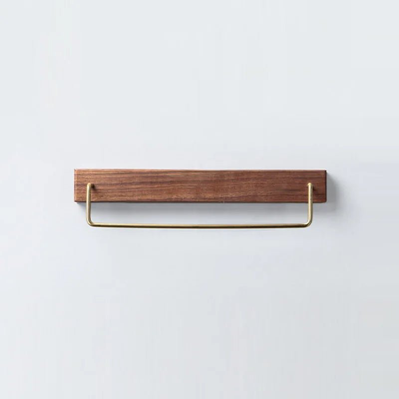 Wall Mounted Wood Towel Rack with Shelf for Bathroom Storage & Organization - wall mounted towel rack - Hurbane Home