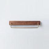 Wall Mounted Wood Towel Rack with Shelf for Bathroom Storage & Organization - wall mounted towel rack - Hurbane Home