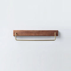 Wall Mounted Wood Towel Rack with Shelf for Bathroom Storage & Organization - wall mounted towel rack - Hurbane Home