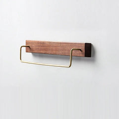Wall Mounted Wood Towel Rack with Shelf for Bathroom Storage & Organization - wall mounted towel rack - Hurbane Home