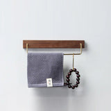 Wall Mounted Wood Towel Rack with Shelf for Bathroom Storage & Organization - wall mounted towel rack - Hurbane Home