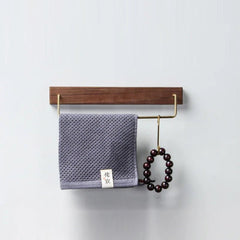 Wall Mounted Wood Towel Rack with Shelf for Bathroom Storage & Organization - wall mounted towel rack - Hurbane Home