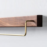 Wall Mounted Wood Towel Rack with Shelf for Bathroom Storage & Organization - wall mounted towel rack - Hurbane Home
