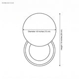 Line drawing of the wall sconce marked 4.9 inches wide and 7.8 inches tall