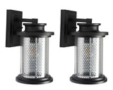 Wall Sconce Set of 2 – Modern Black Waterproof LED Outdoor Lights - Outdoor Wall Sconce - Hurbane Home