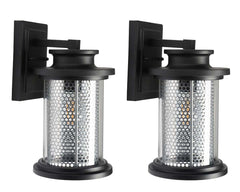 Wall Sconce Set of 2 – Modern Black Waterproof LED Outdoor Lights - Outdoor Wall Sconce - Hurbane Home