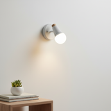 White sconce without antlers showing the plain round backplate