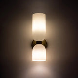 Elenorra Bello Wall Lamp Double Glass Shades, 5.5in x 13.8in