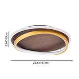 Detail of the acrylic diffuser rim on the walnut ceiling light