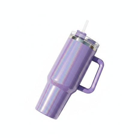 Water Cup - Insulated Stainless Steel Stanley Bottle with Straw, Keeps Drinks Cold - Stainless Steel Tumbler - Hurbane Home