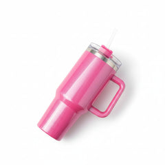 Water Cup - Insulated Stainless Steel Stanley Bottle with Straw, Keeps Drinks Cold - Stainless Steel Tumbler - Hurbane Home