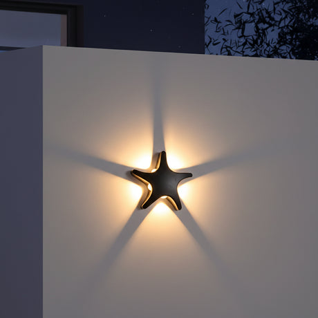 Animal shaped outdoor LED wall light detail view 2 showing finish and construction