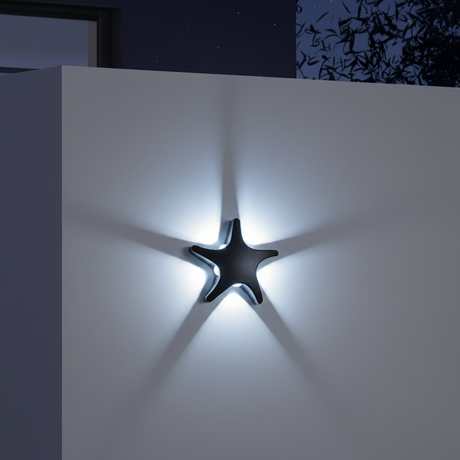 Outdoor LED Wall Light with Sculpted Animal Shapes in Aluminum