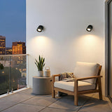Round adjustable outdoor wall spot detail view 5 showing finish and construction