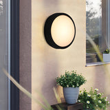 Round LED outdoor porch light detail view 5 showing finish and construction