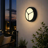 Round LED outdoor porch light detail view 2 showing finish and construction