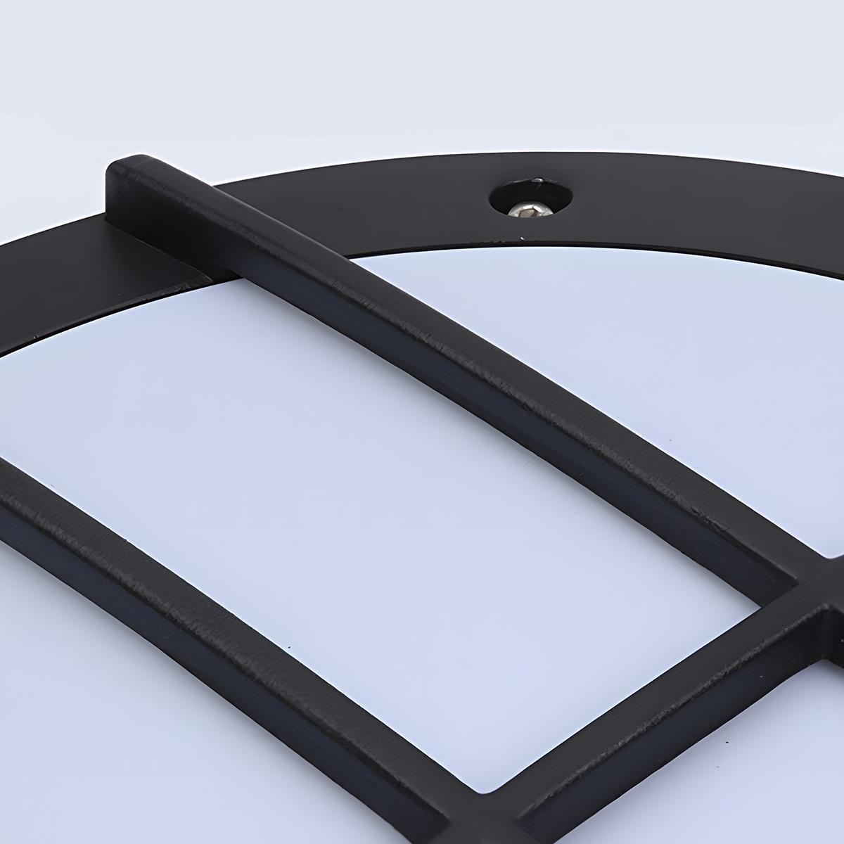 Round LED outdoor porch light detail view 13 showing finish and construction