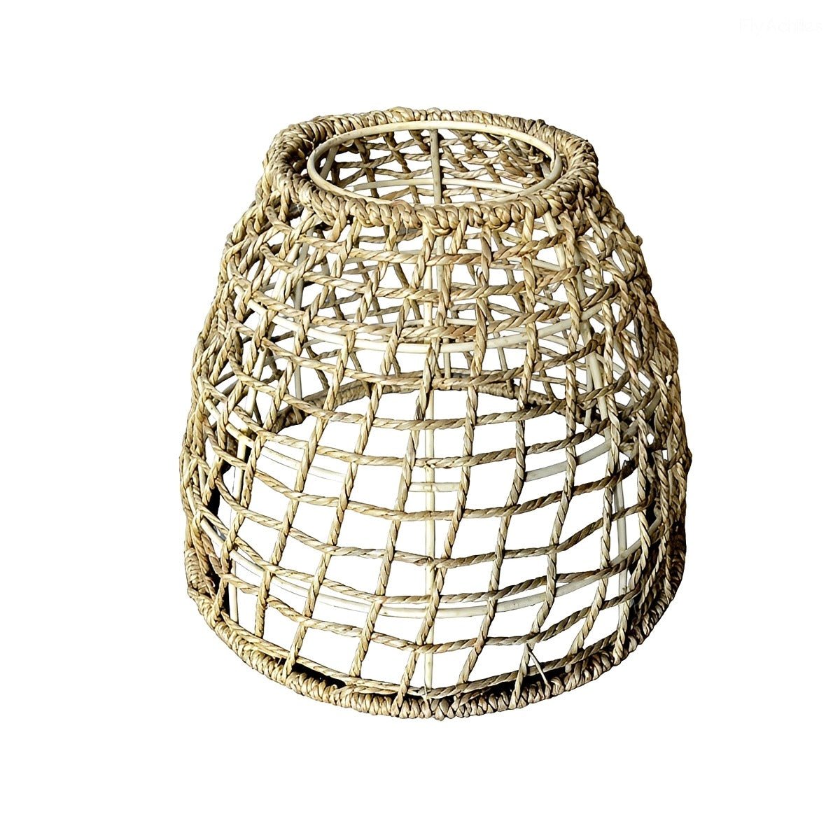 Solar woven bell pendant lantern detail view 12 showing finish and construction