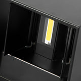 Up and down LED cube sconce detail view 15 showing finish and construction