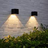 Up and down LED cube sconce detail view 8 showing finish and construction
