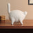 White Ceramic Cat Statue - Cute Desk Ornament & Decorative Sculpture - Ceramic Animal Sculptures - Hurbane Home