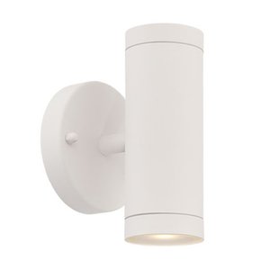 White LED wall sconce with two light up down illumination