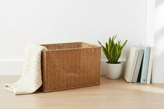 Wicker Baskets Laundry - Versatile Square Storage for Home Organization - wicker storage baskets - Hurbane Home