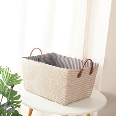 Wicker Laundry Basket – Foldable Rattan Style Storage Basket Large - Woven Laundry Basket - Hurbane Home