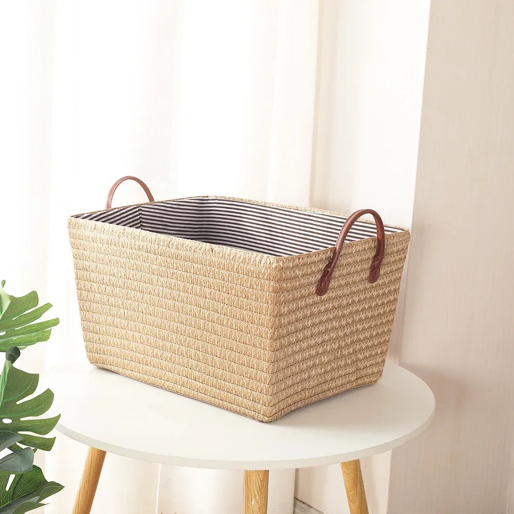 Wicker Laundry Basket – Foldable Rattan Style Storage Basket Large - Woven Laundry Basket - Hurbane Home