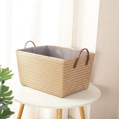 Wicker Laundry Basket – Foldable Rattan Style Storage Basket Large - Woven Laundry Basket - Hurbane Home