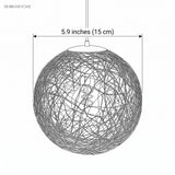 Dimension diagram showing a 5.9 inch globe diameter