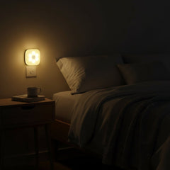 Wireless Night Light with Motion Sensor for Indoor Plug - In Use - Plug in Night Light - Hurbane Home