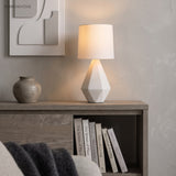 White Ceramic Table Lamp in a modern interior